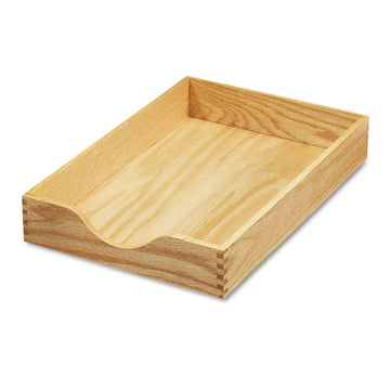 Carver™ Double-deep Hardwood Stackable Desk Trays, 1 Section, Letter Size Files, 10.13" X 12.63" X 5", Mahogany freeshipping - TVN Wholesale